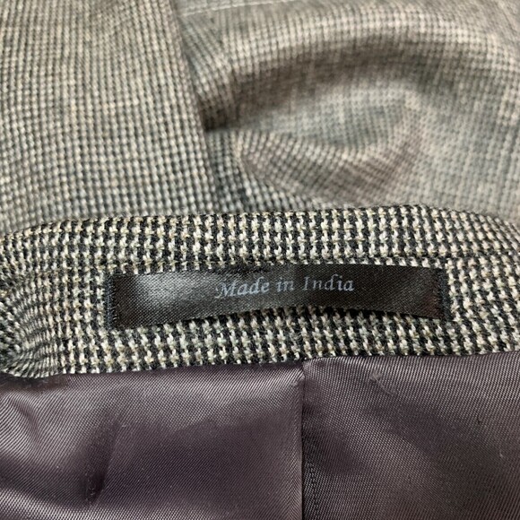 Ralph Lauren Men's Blazer Jacket 44 Regular Black Gray White 100% Wool - Picture 8 of 10